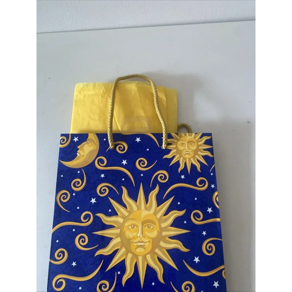 Vintage Gift Bag Celestial Sun Moon Stars Y2K Boho Whimsigoth